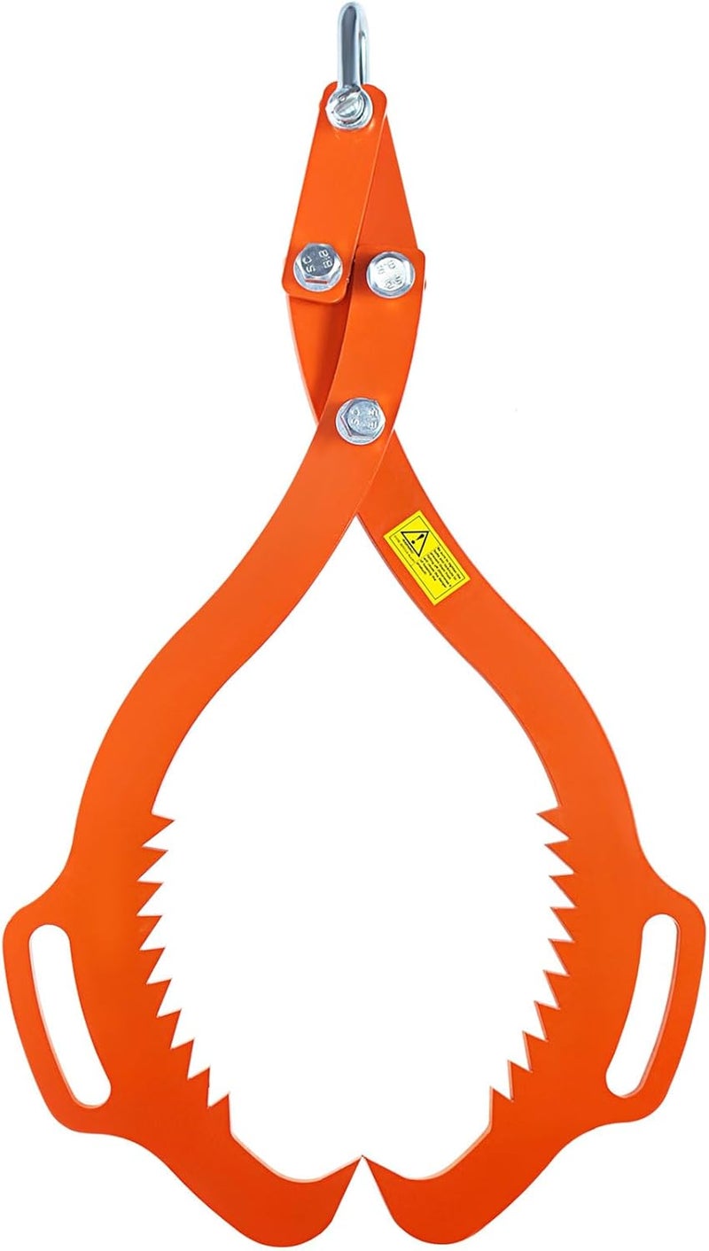 Meyoppm 18 Inch 2 Serrated Claw Hook Log Lifting Tongs, Heavy Duty Loglifting Tongs, Grapple Timber Claw for Handling, Dragging & Carrying Tool - Image 1